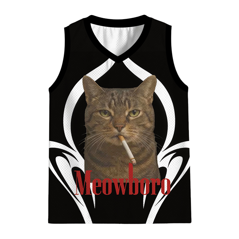 Modecanvas Funny Realistic Cat Meme Jersey Tank