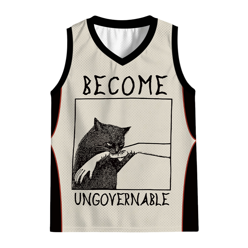 Modecanvas Cat Biting Arm Jersey Tank