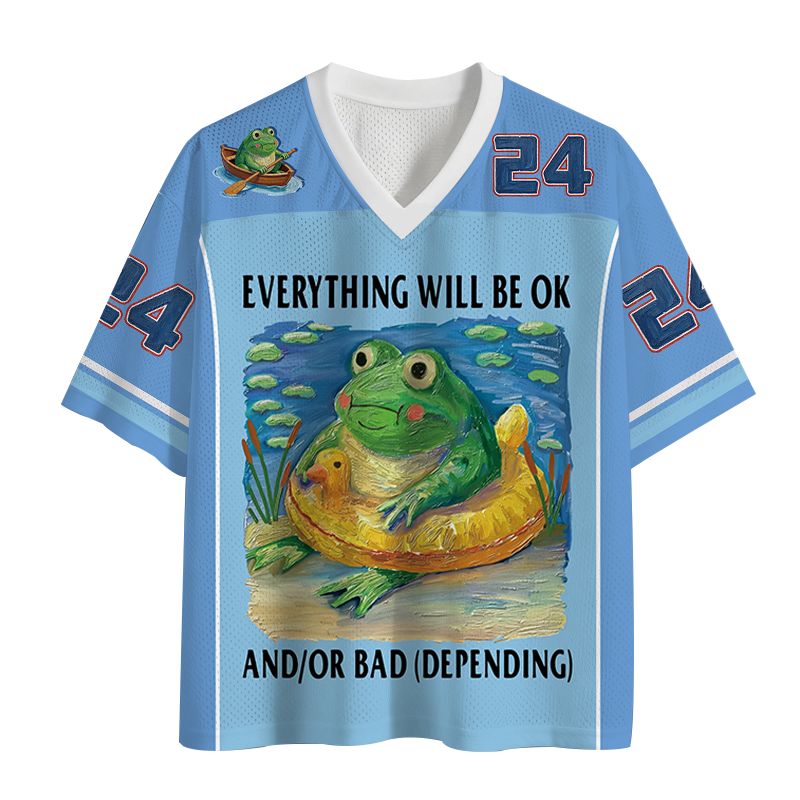 Modecanvas Everythings Ok Frog Mesh Jersey-modecanvas