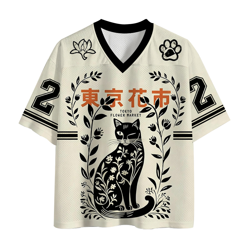Modecanvas Tokyo Flower Market Mesh Jersey-modecanvas