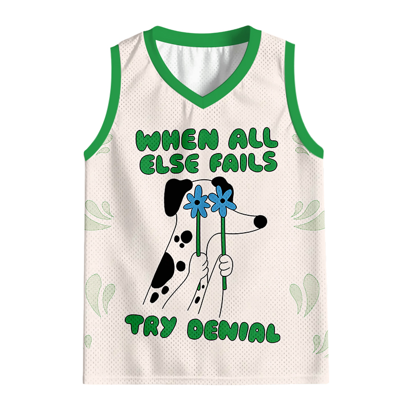 Modecanvas When All Else Fails Try Denial Jersey Tank