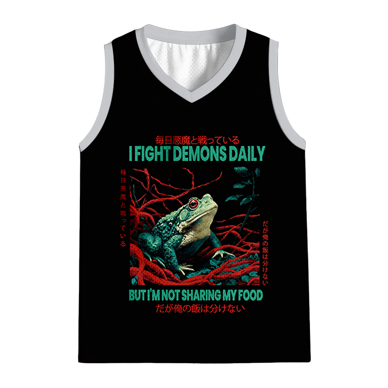 Modecanvas Japanese Frog Horror Art Jersey Tank