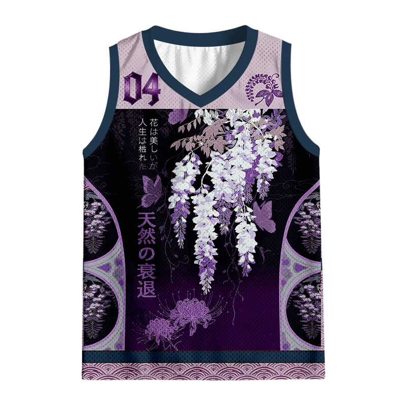 Modecanvas Wisteria Jpanese Flowers Jersey Tank