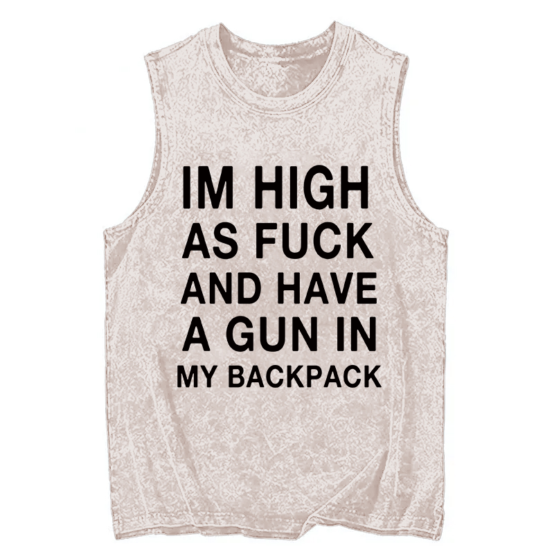 Modecanvas Im High DTG Printing Washed Tank-modecanvas