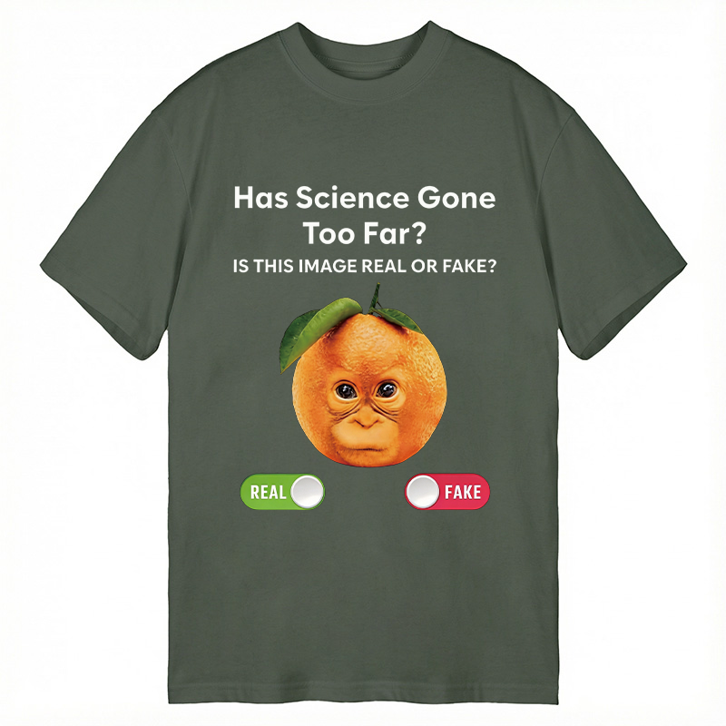 Modecanvas Has Science Gone Too Far Orange Monkey DTG Printing Classic T-Shirt-modecanvas