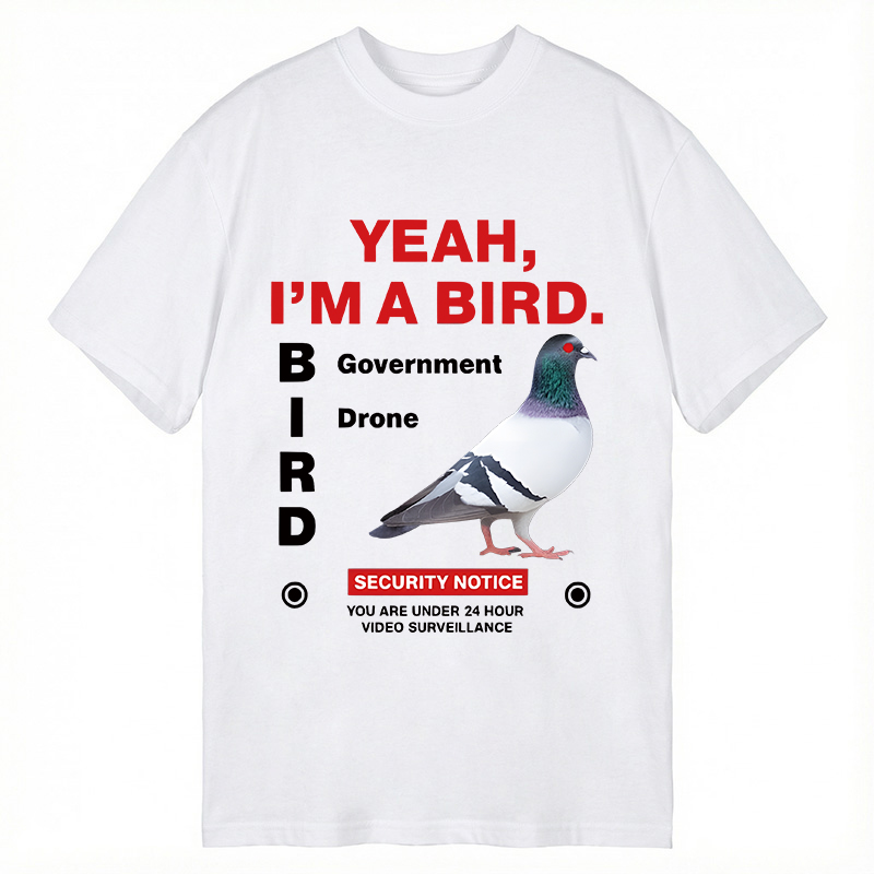 Modecanvas Government Funny Pigeon Puns DTG Printing Classic T-Shirt-modecanvas