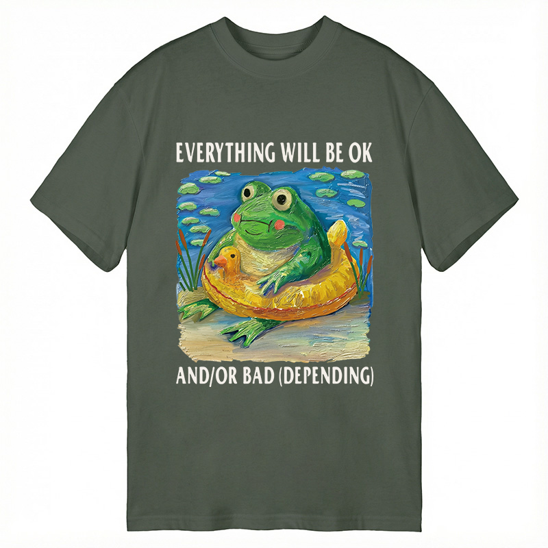 Modecanvas Everythings Ok Frog DTG Printing Classic T-Shirt-modecanvas