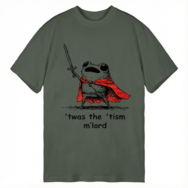 Modecanvas Twas The Tism M Lord Meme DTG Printing Classic T-Shirt-modecanvas