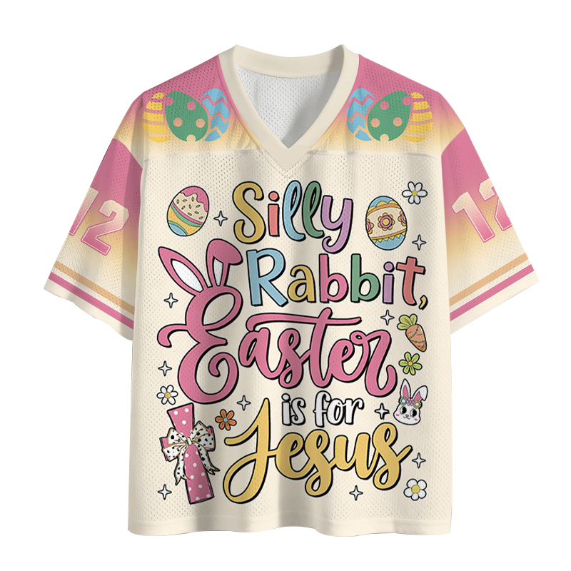 Modecanvas Silly Rabbit Easter Is For Jesus Mesh Jersey-modecanvas