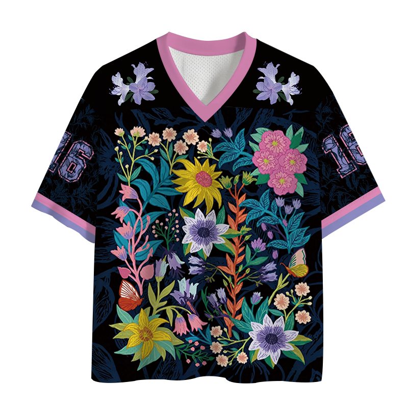 Modecanvas Let Kindness Bloom Mesh Jersey-modecanvas