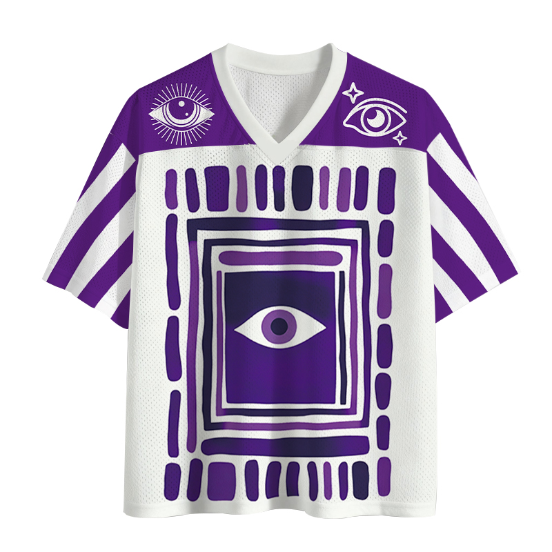 Modecanvas Geometric Eyes Mesh Jersey-modecanvas