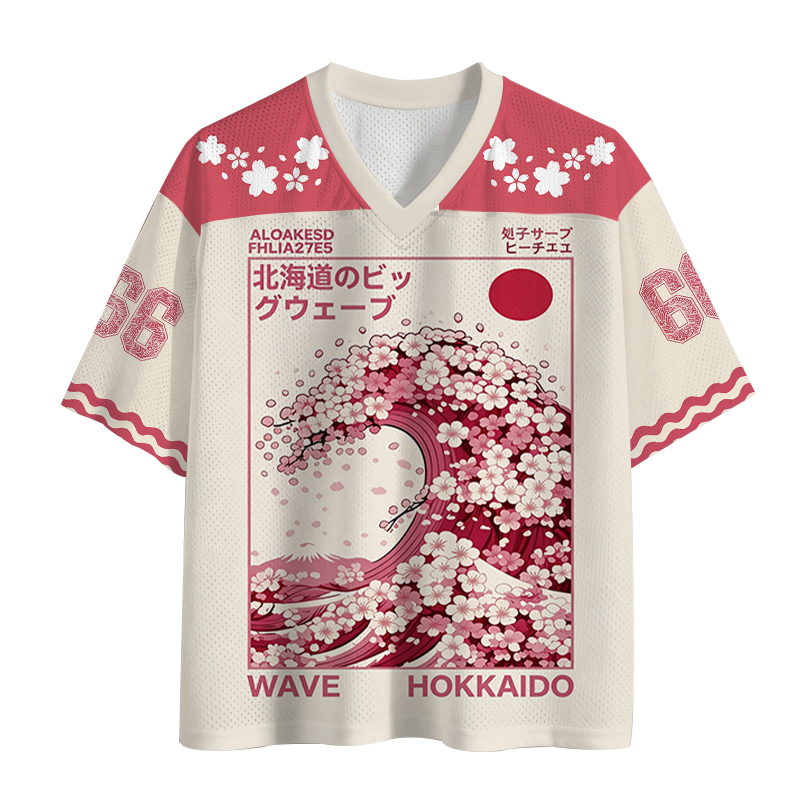 Modecanvas Sakura Surge-Hokkaido Wave Mesh Jersey-modecanvas