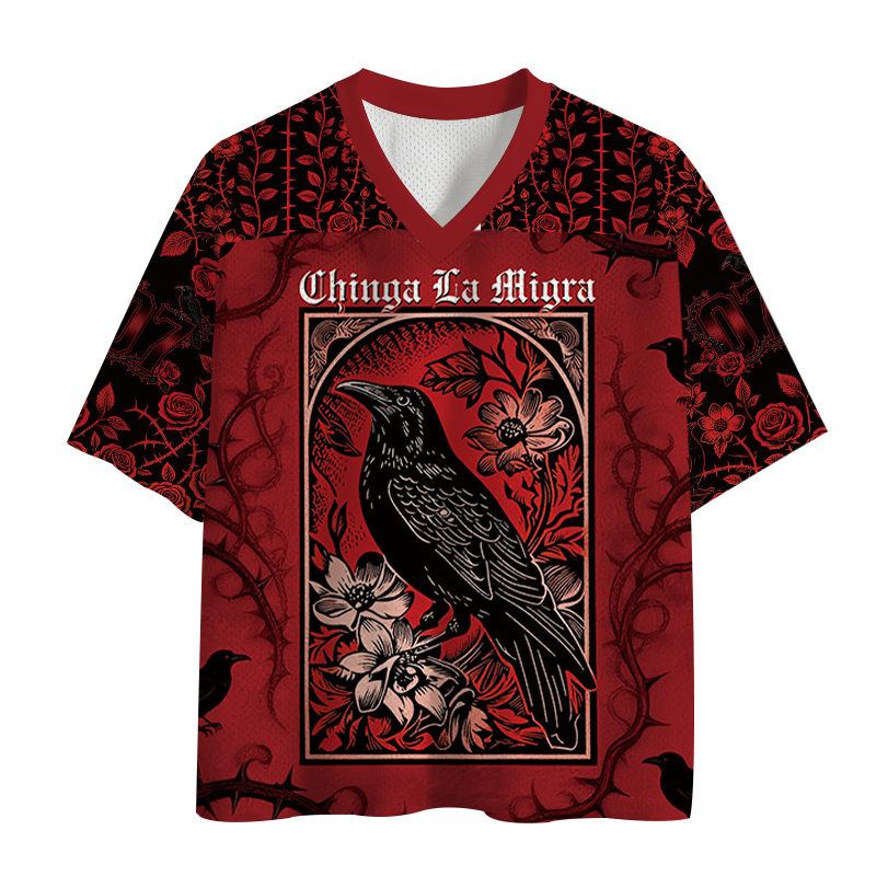 Modecanvas Chinga La Migra Mesh Jersey-modecanvas