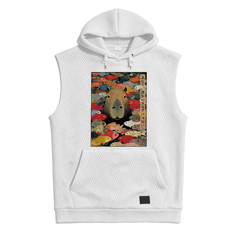 Modecanvas Am I Too Lovable Capybara Hooded Tank
