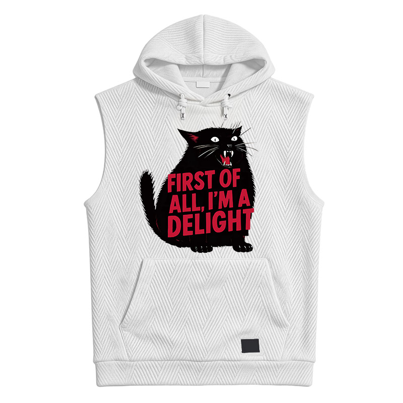 Modecanvas Roaring Black Cat Hooded Tank