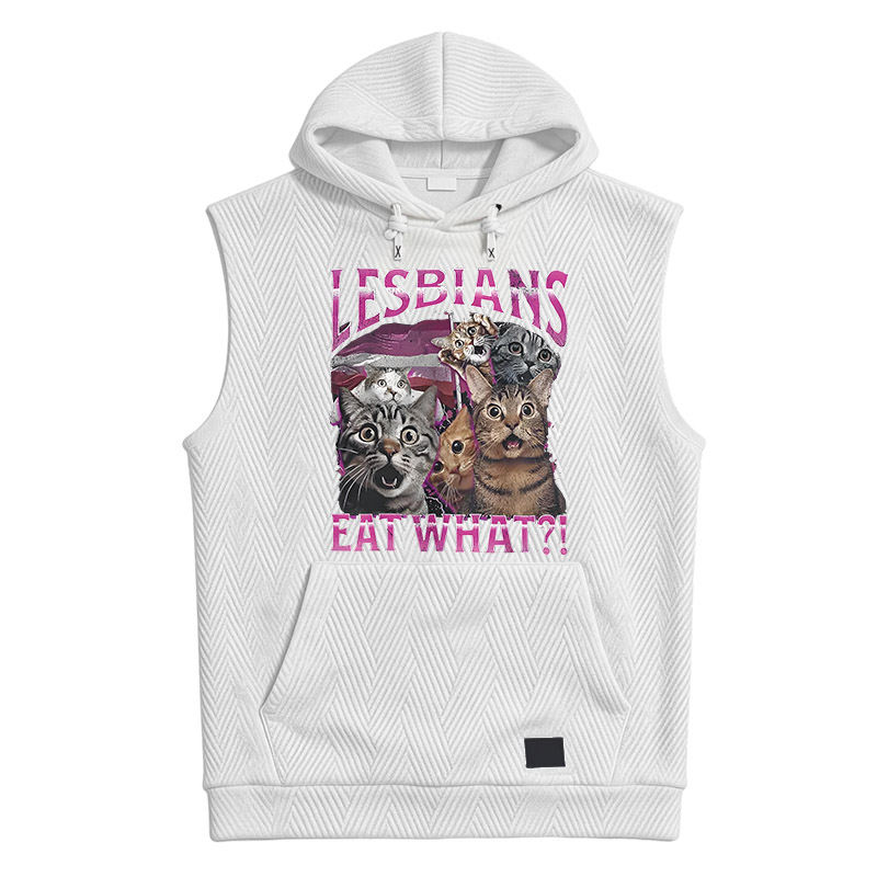 Modecanvas Lesbians Eat What?! Funny Hooded Tank