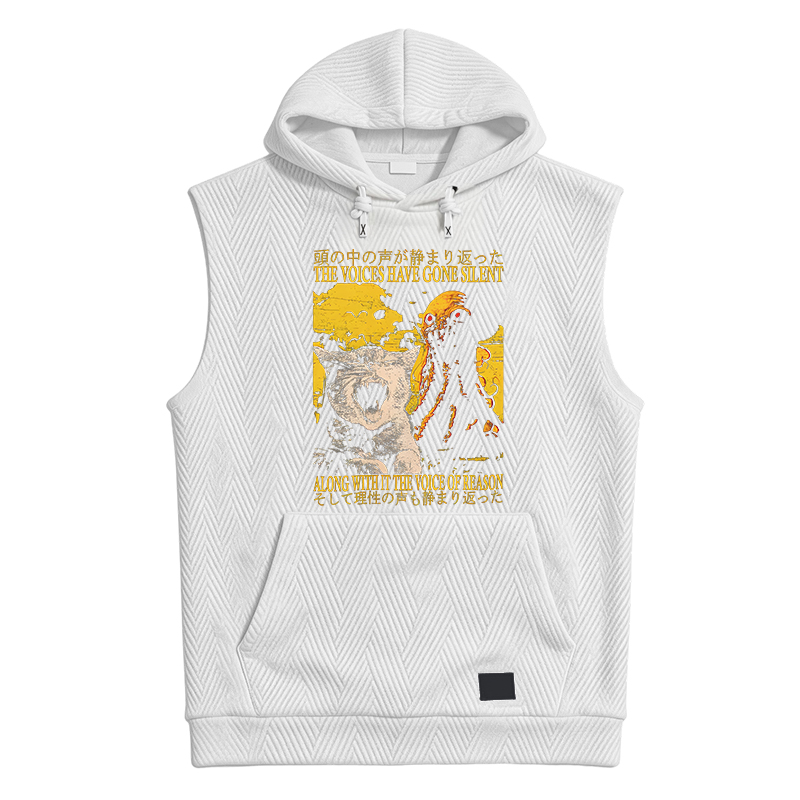 Modecanvas The Voices Have Gone Silent Cat Funny Hooded Tank