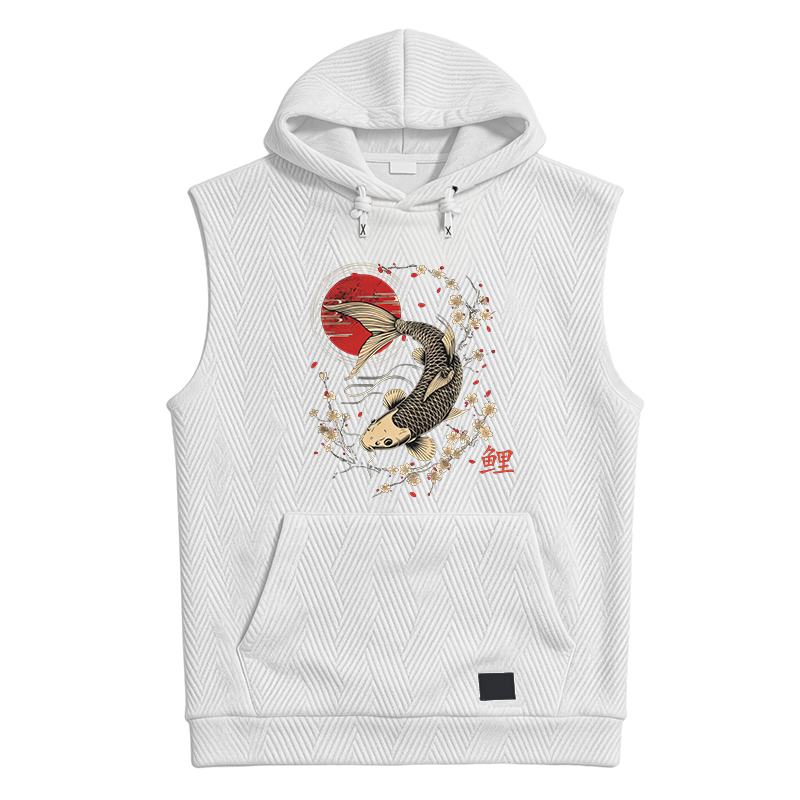 Modecanvas Kersenbloesem Koi Karper Hooded Tank