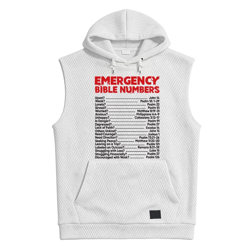 Modecanvas Bible Emergency Numbers Hooded Tank