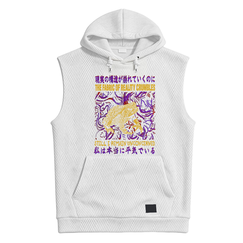 Modecanvas Fabric of Reality Crumbles Still I Remain Unconcerned Hooded Tank