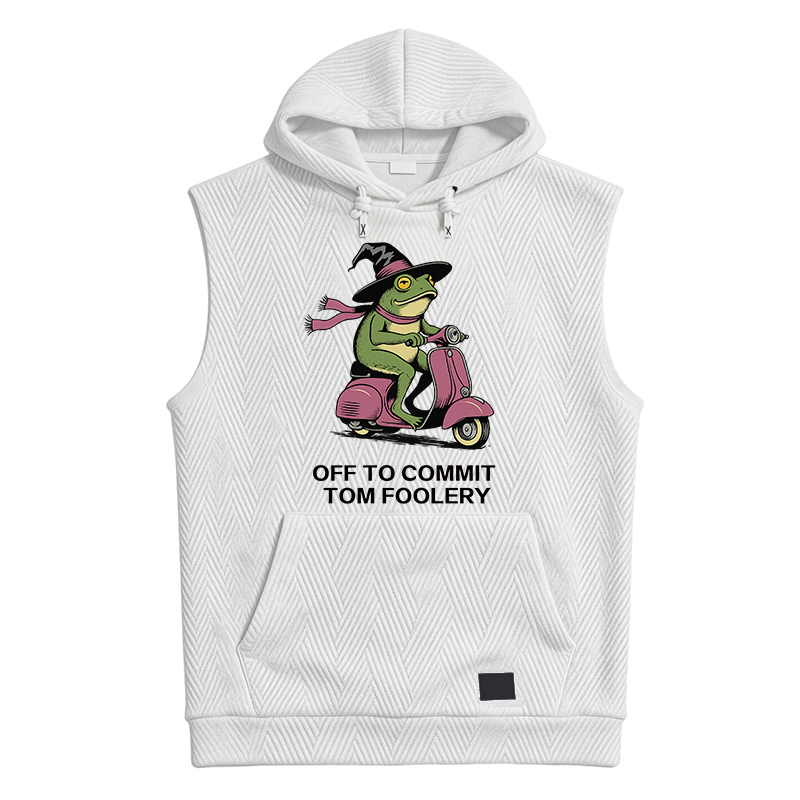 Modecanvas Off to Commit Tom Foolery Frog Hooded Tank