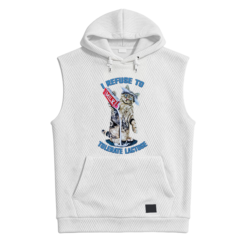 Modecanvas I REFUSE TO TOLERATE LACTOSE Hooded Tank