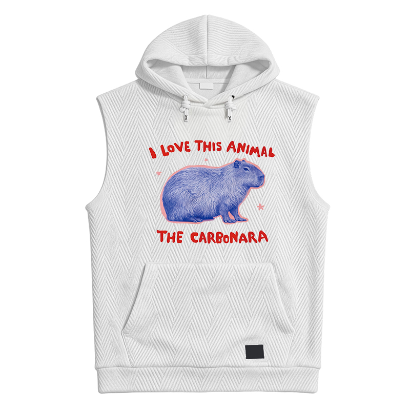 Modecanvas I Love This Animal The Carbonara Hooded Tank