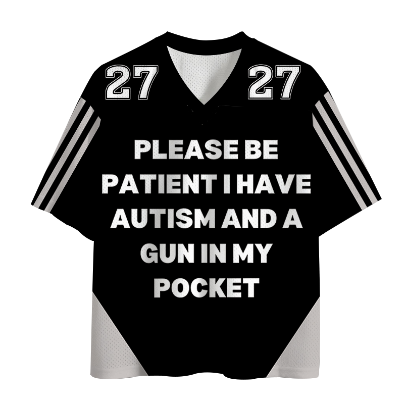 Modecanvas A Gun in My Pocket Mesh Jersey-modecanvas