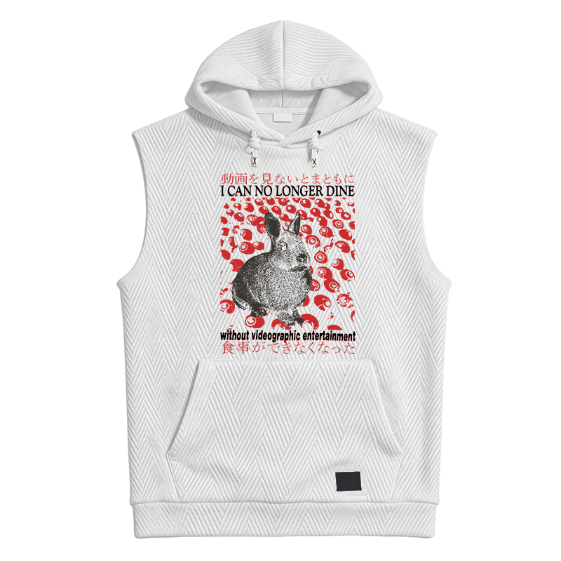 Modecanvas I Can No Longer Dine without Videographic Entertainment Hooded Tank