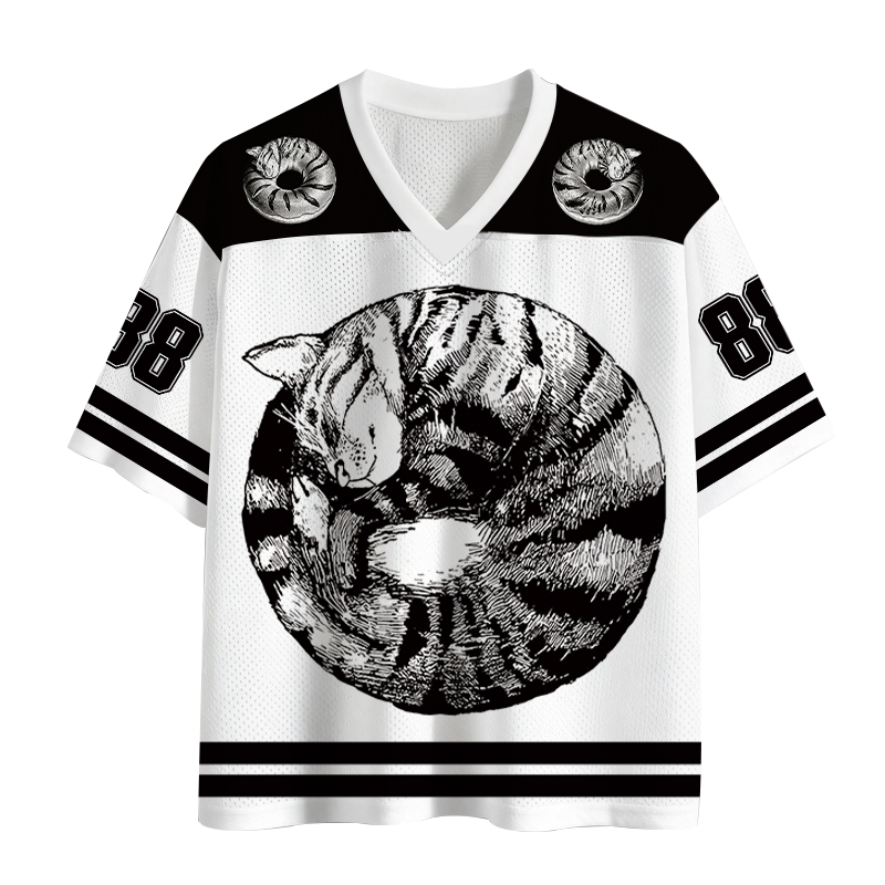 Modecanvas A Plate Of Cat Mesh Jersey-modecanvas