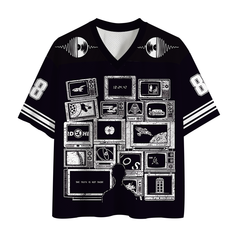 Modecanvas Finding Favorite Music Radio Mesh Jersey-modecanvas
