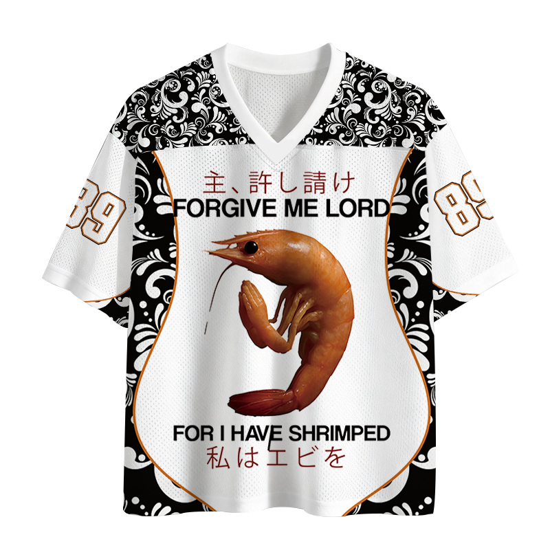 Modecanvas Forgive Me Lord For I Have Shrimped Mesh Jersey-modecanvas