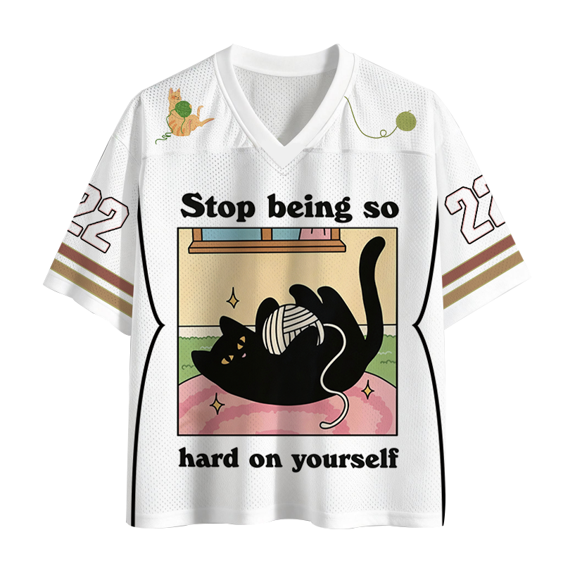 Modecanvas Hard On Yourself Mesh Jersey-modecanvas