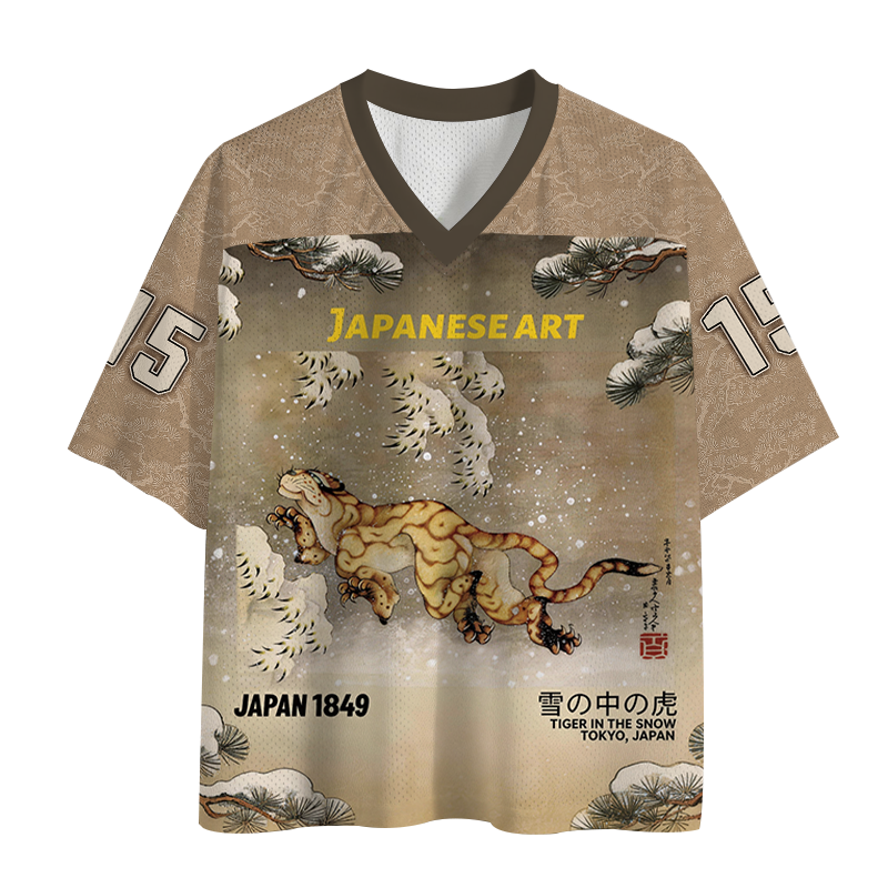 Modecanvas Tiger in the Snow Mesh Jersey-modecanvas