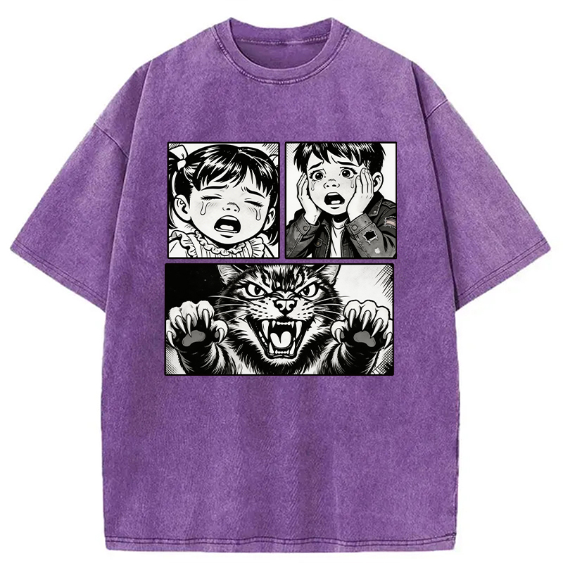 Modecanvas The Last Meow DTG Printing Washed T-Shirt