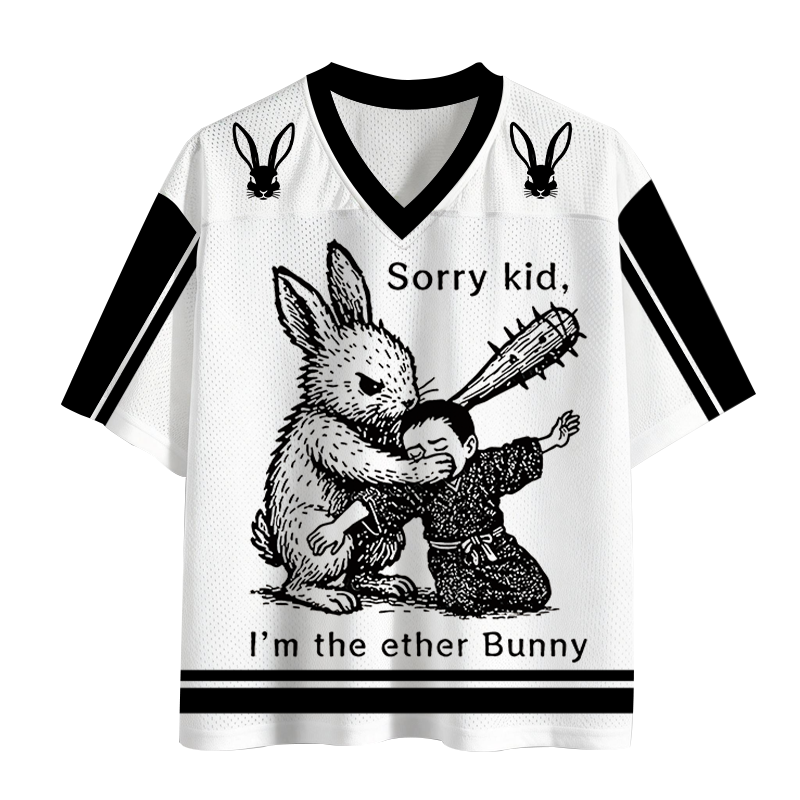 Modecanvas Bad Rabbit Funny Mesh Jersey-modecanvas