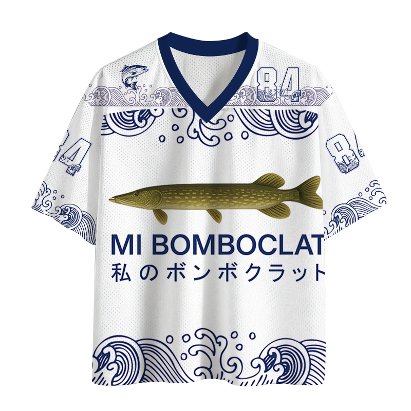 Modecanvas Mi Bomboclat Fish Meme Mesh Jersey-modecanvas