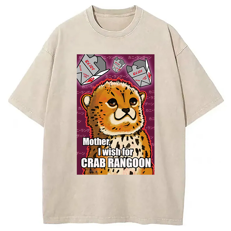 Modecanvas Mother I Wish for Crab Rangoon Washed T-Shirt