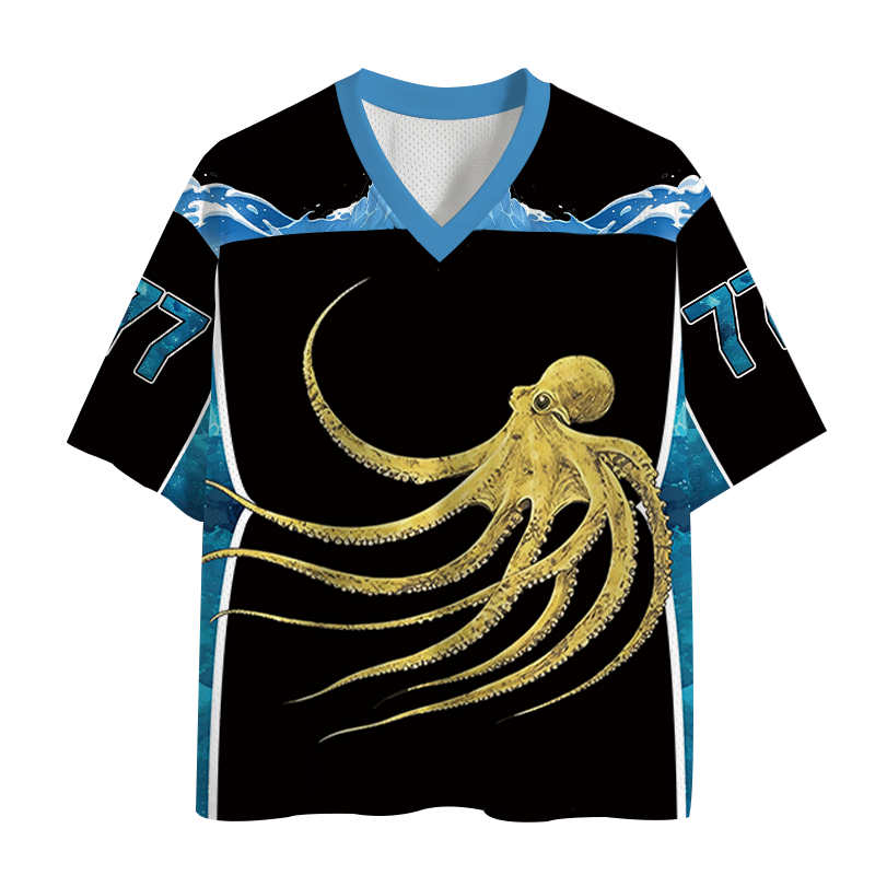 Modecanvas Retro Octopus Mesh Jersey-modecanvas