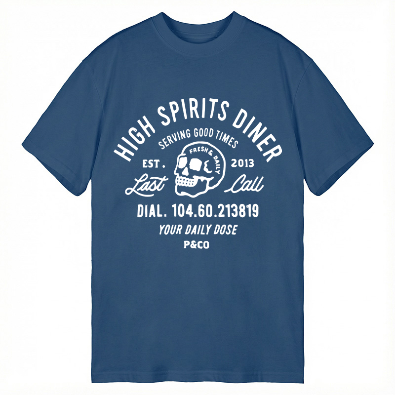 Modecanvas High Spirits Diner DTG Printing Classic T-Shirt-modecanvas