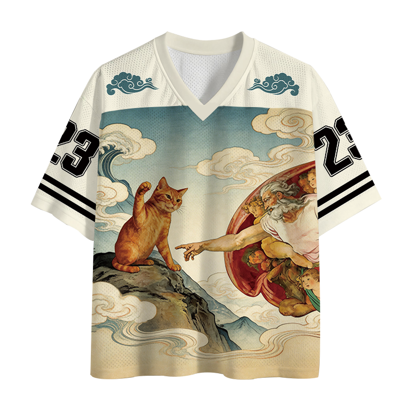 Modecanvas The Creation of Cat Mesh Jersey-modecanvas