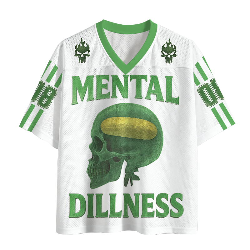 Modecanvas Mental Dillness Funny Pickle Meme Mesh Jersey-modecanvas
