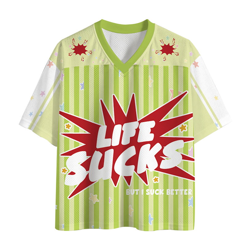 Modecanvas Life Sucks But I Suck Better Mesh Jersey-modecanvas