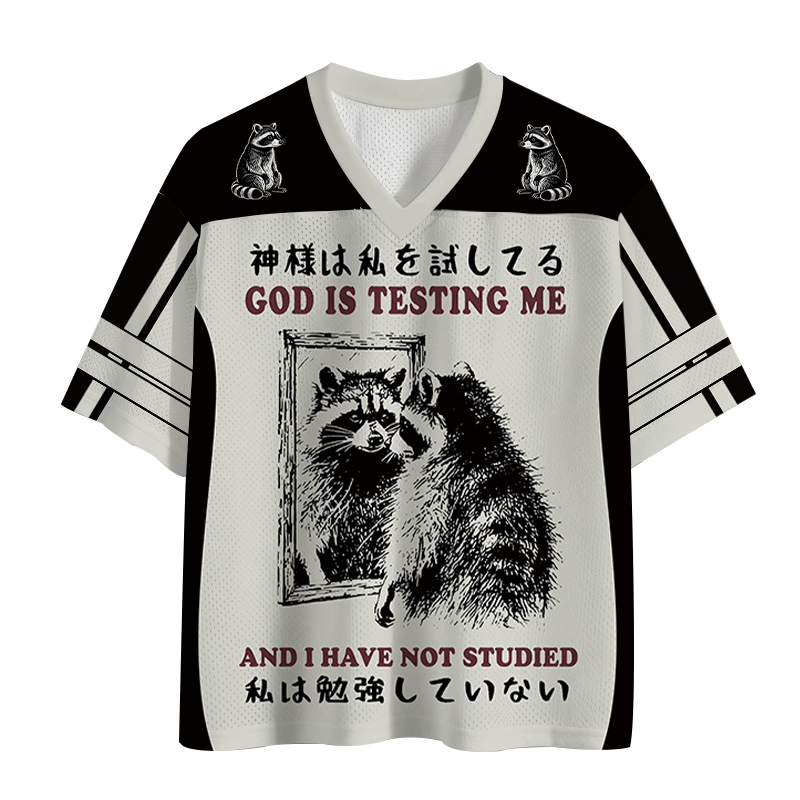 Modecanvas Raccoon Not Studied Mesh Jersey-modecanvas