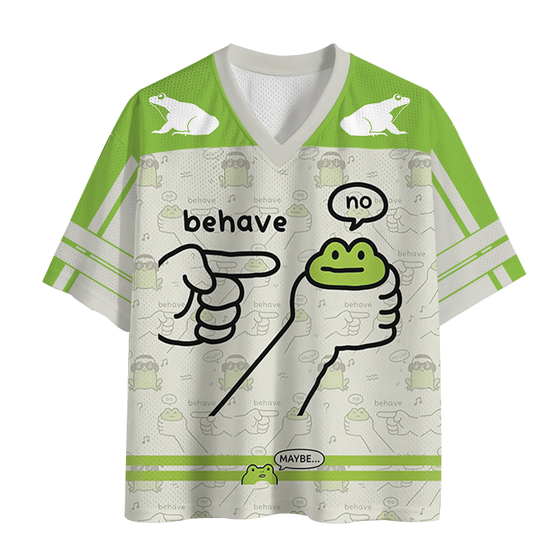 Modecanvas Japanese Dishonest Frog Mesh Jersey-modecanvas