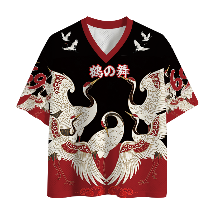 Modecanvas Crane Of Longevity Mesh Jersey-modecanvas