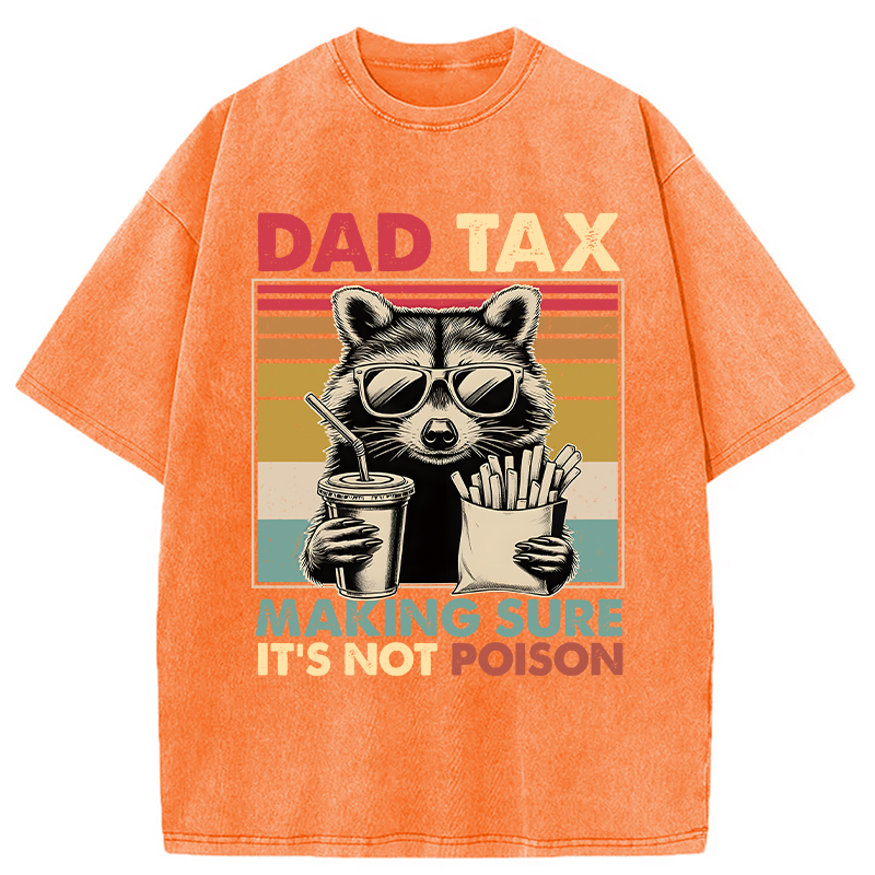 Modecanvas Dad Tax Raccoon DTG Printing Washed T-Shirt