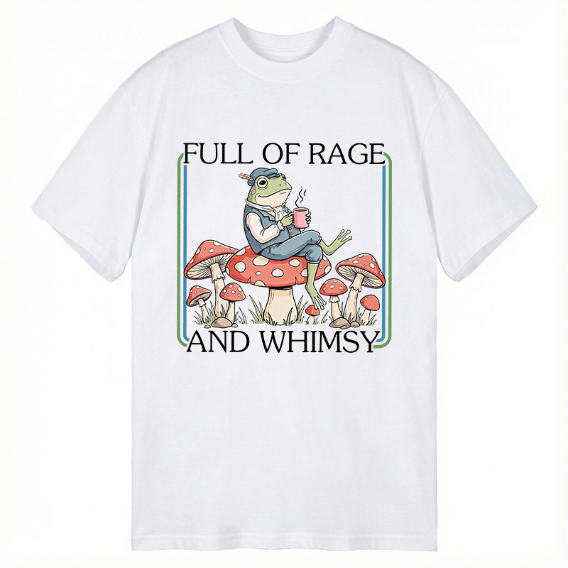 Modecanvas Full Of Rage and Whimsy Frog DTG Printing Classic T-Shirt-modecanvas