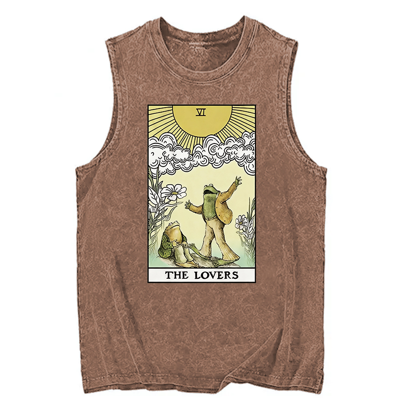 Modecanvas The Lovers DTG Printing Washed Tank-modecanvas