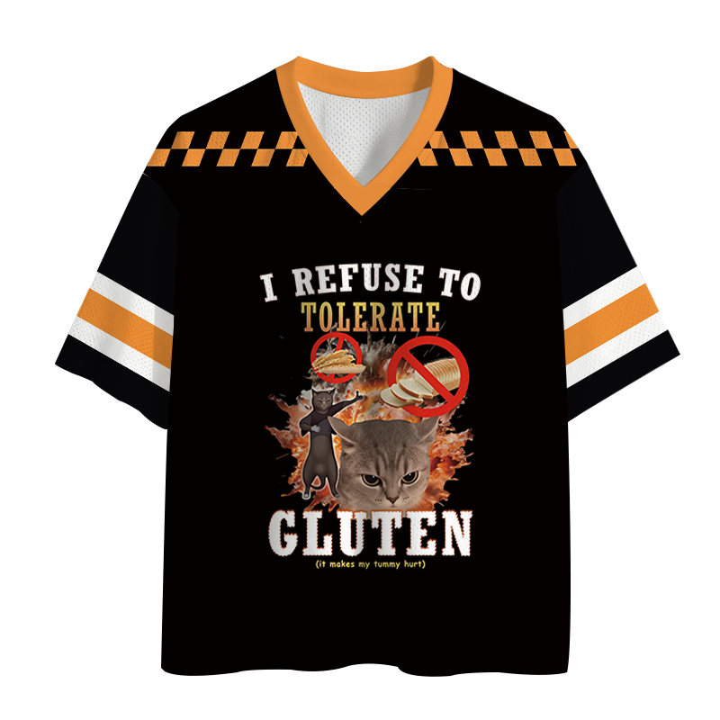 Modecanvas I Refuse to Tolerate Gluten Mesh Jersey-modecanvas